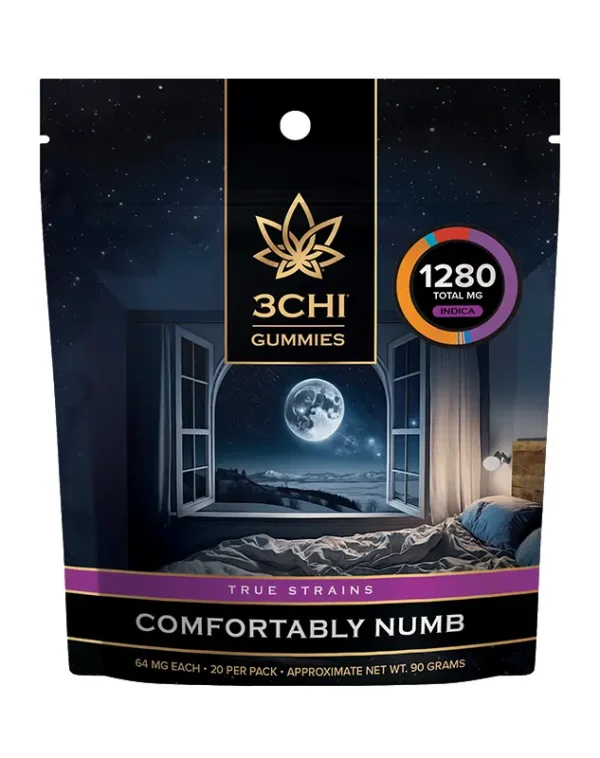 3CHI True Strains Gummies - Comfortably Numb (20ct) 1280mg